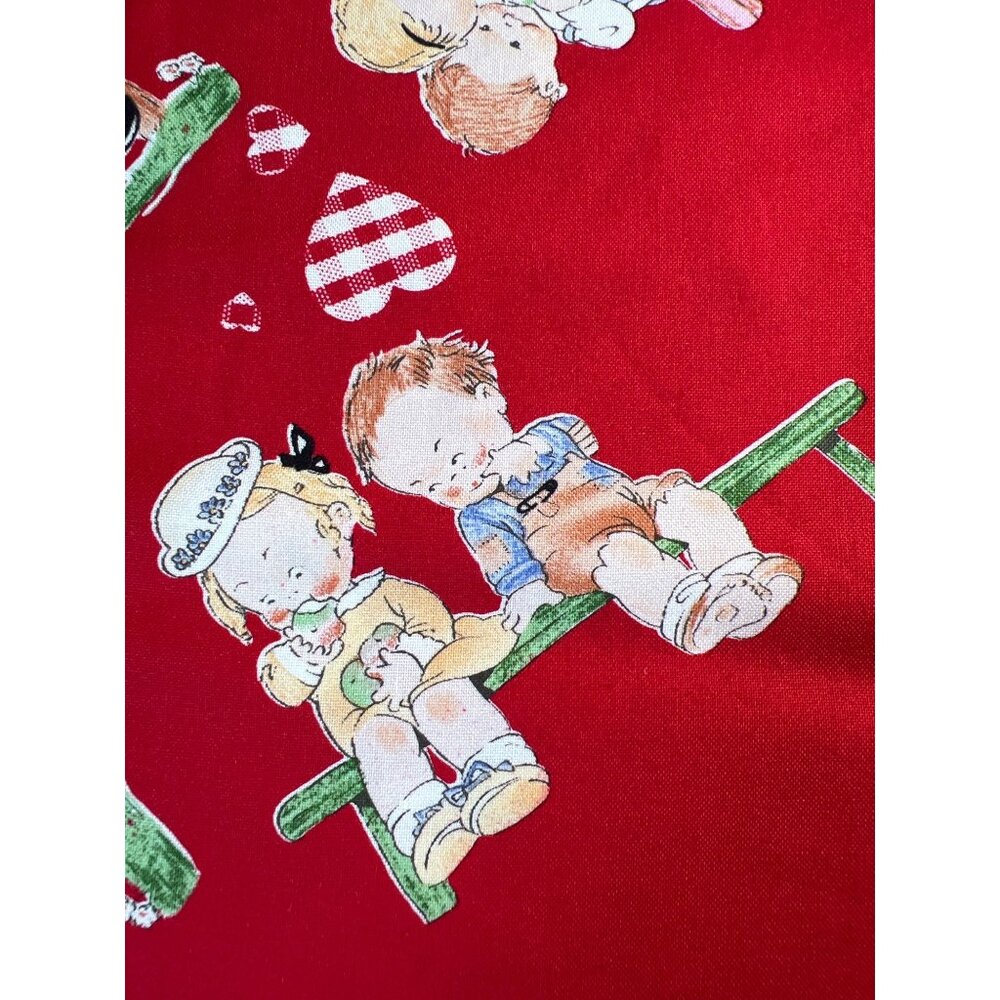 Fabric RARE Cherub Valentines Woodrow Studio London Mabel Lucie Attwell 18x44" W